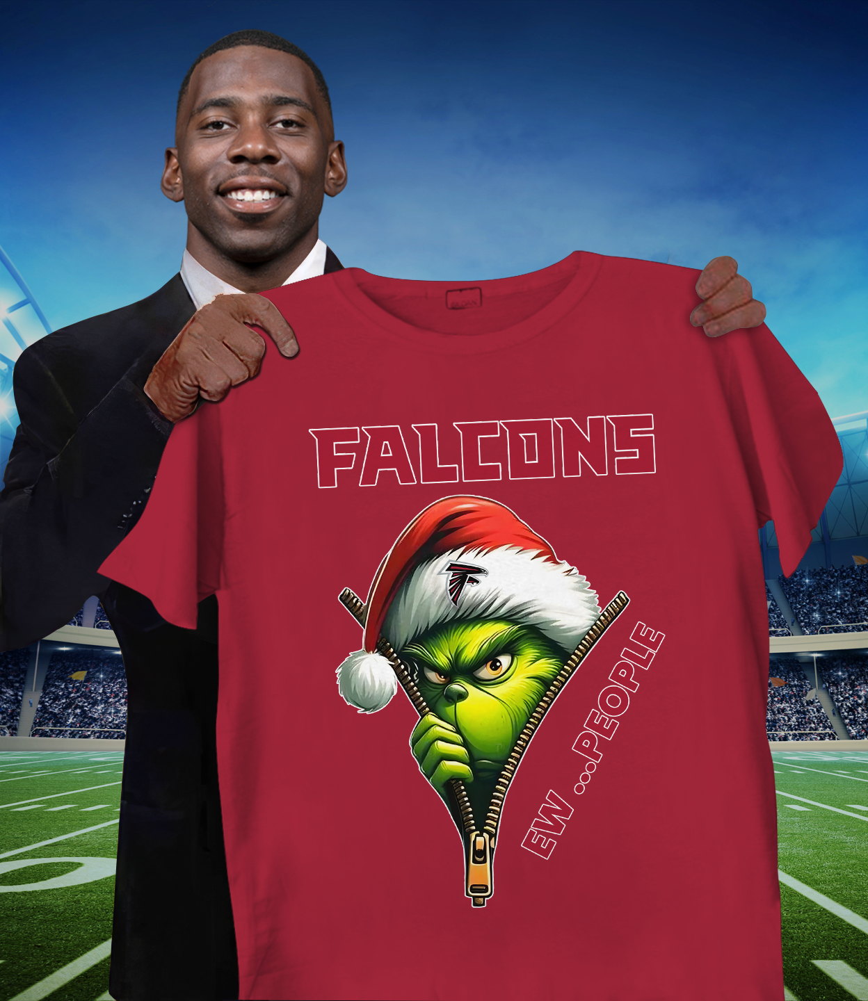 ATL x NFL Christmas T-Shirt DATND TANTD 151125