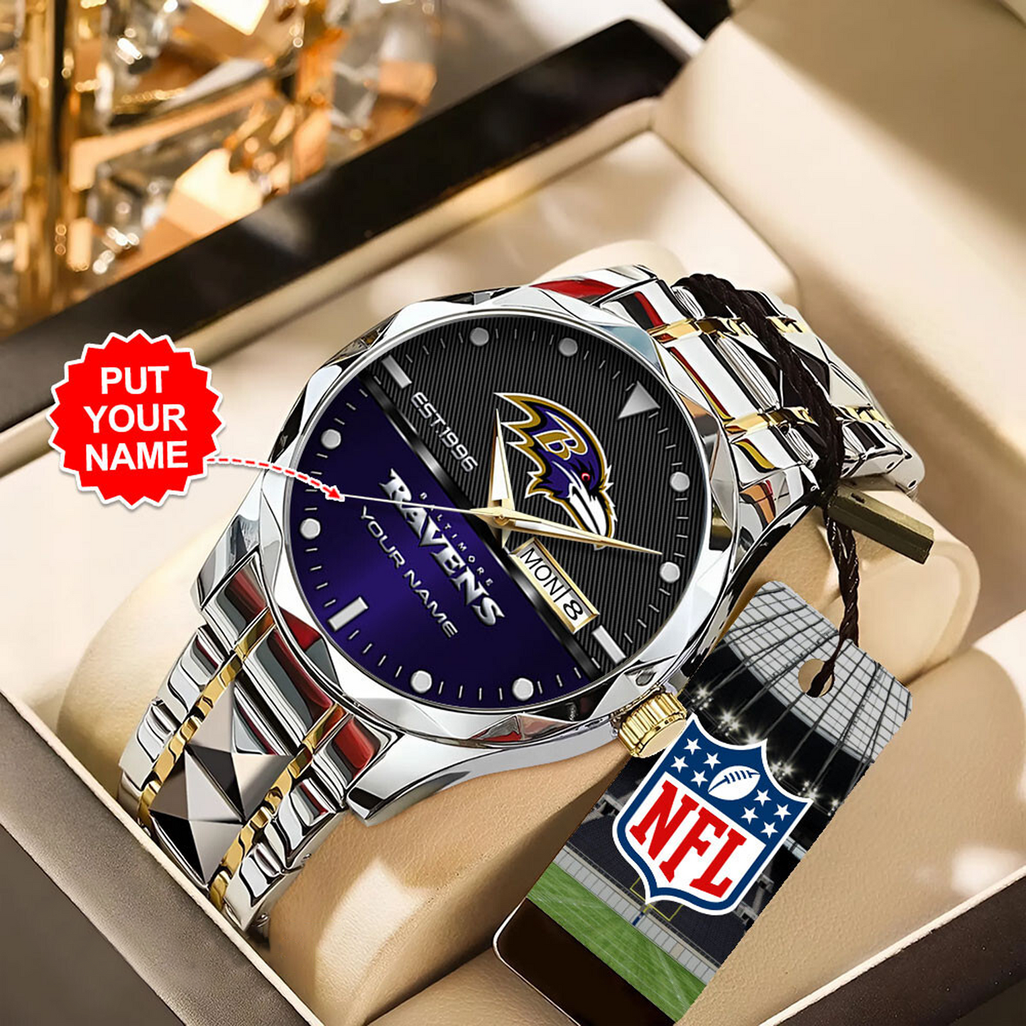 BAL x NFL Alloy Luxury Quartz Watch DATND TANTD
