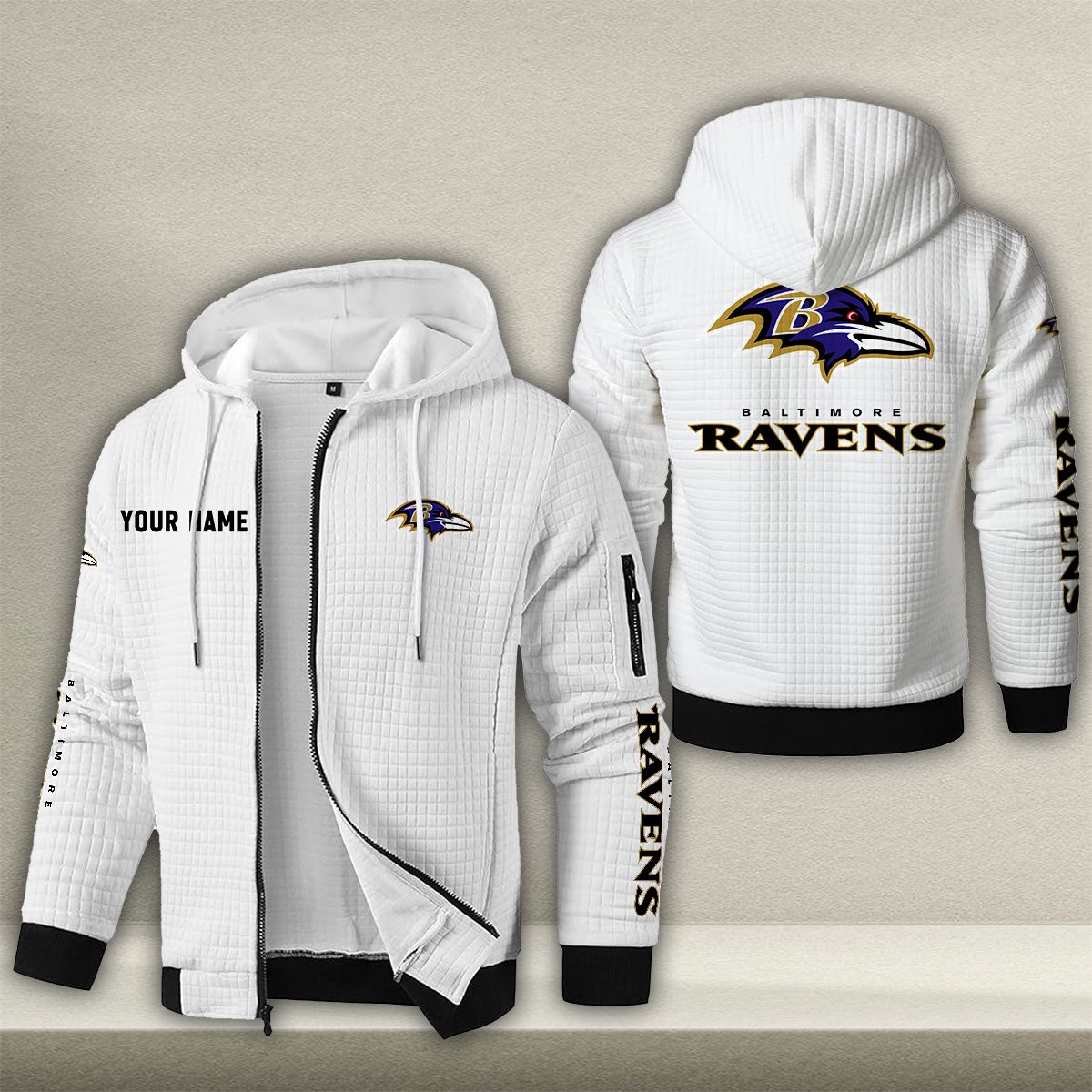 BAL x NFL Quilted Zip Hoodie DatND DVT