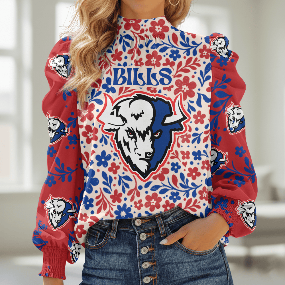 BB NFL Women Puff Sleeve Blouse DDT NTL