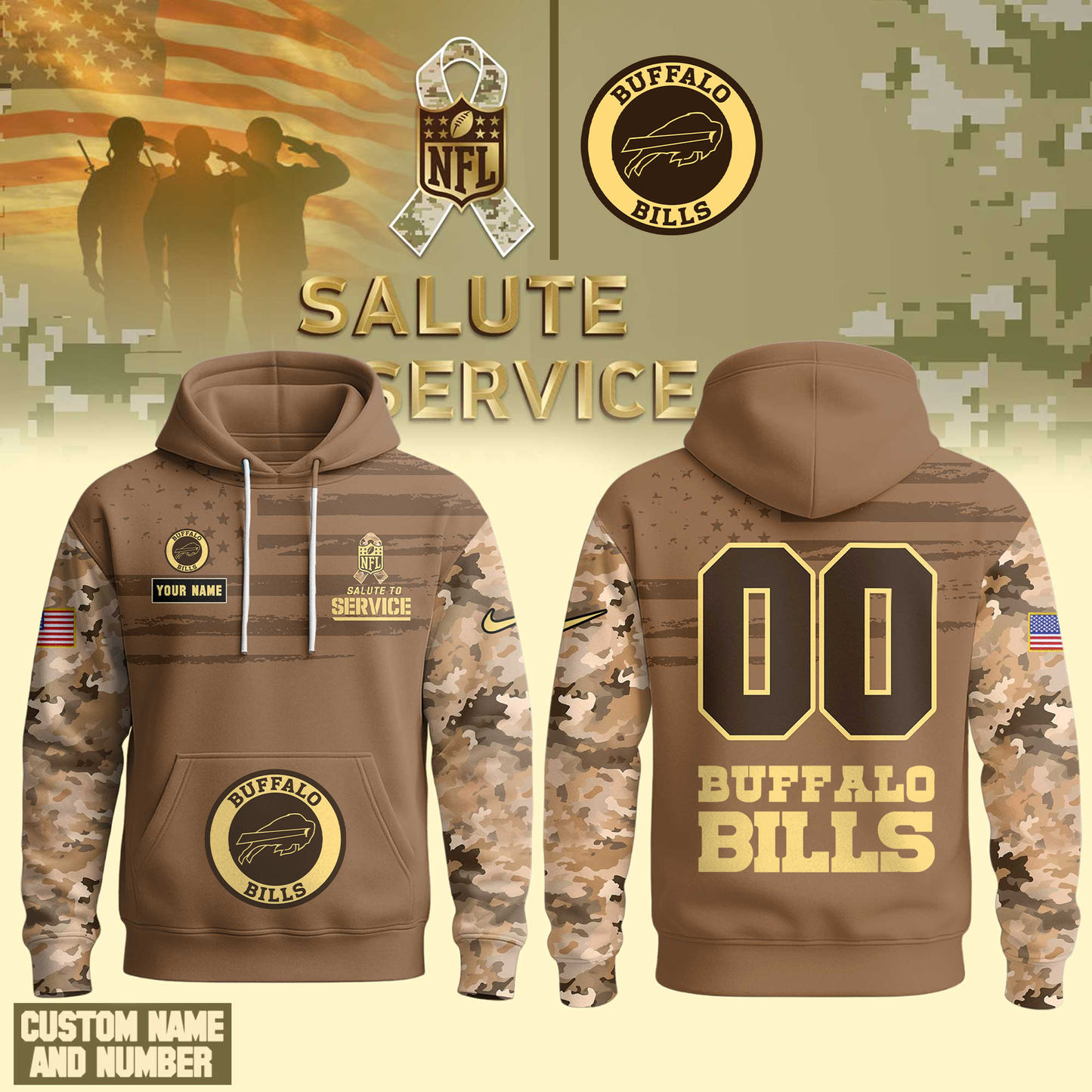 BB Premium NFL Salute To Service Hoodie DDT NTL
