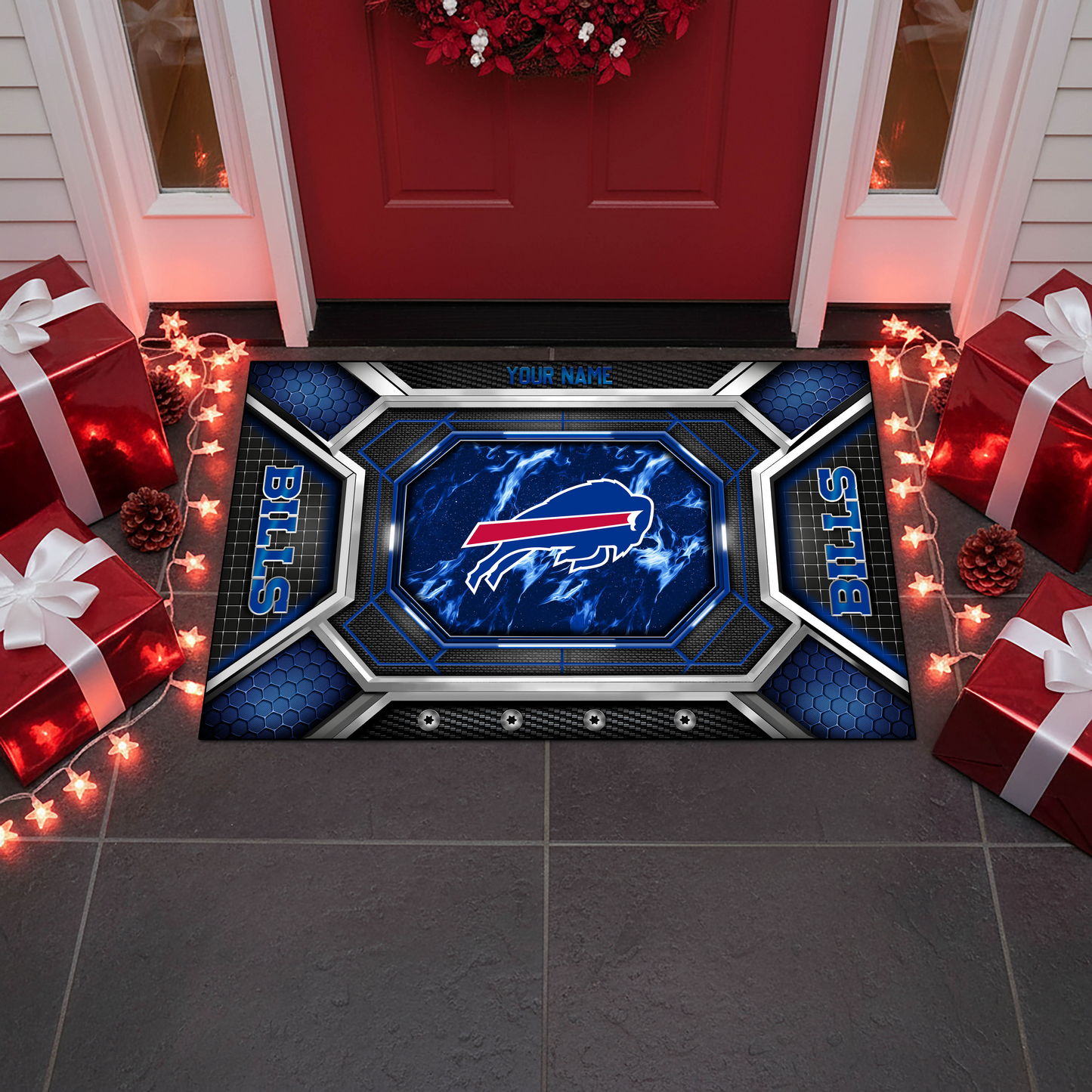 BB x NFL Personalized Sport Doormat, Gifts For Christmas DDT NTL