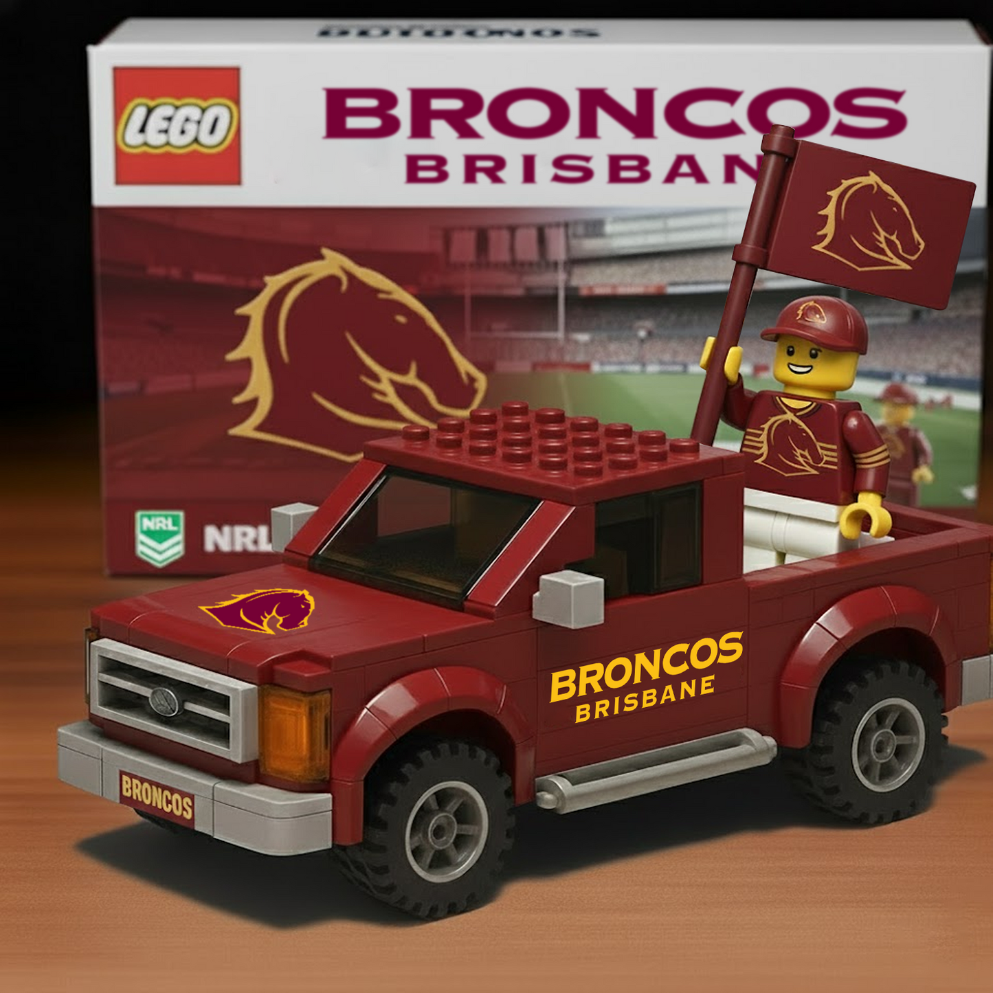 BRI x NRL Building Blocks Truck Toy Set DatND DVT