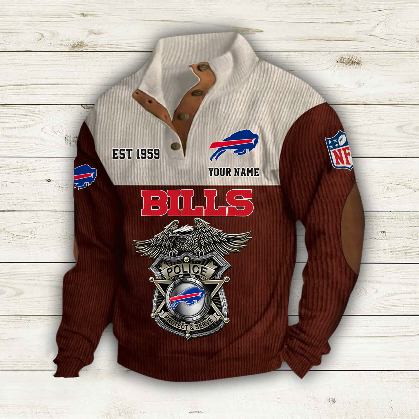 BUF x NFL Custom Name Sport Sweatshirt DatND DVT