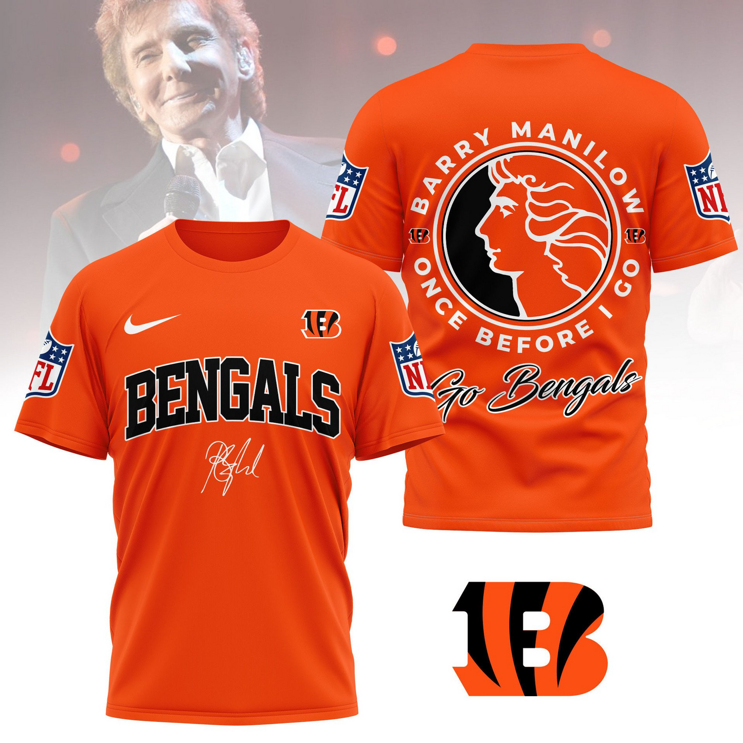 CIN Premium NFL Barry Manilow Fan Shirt DDT CTND