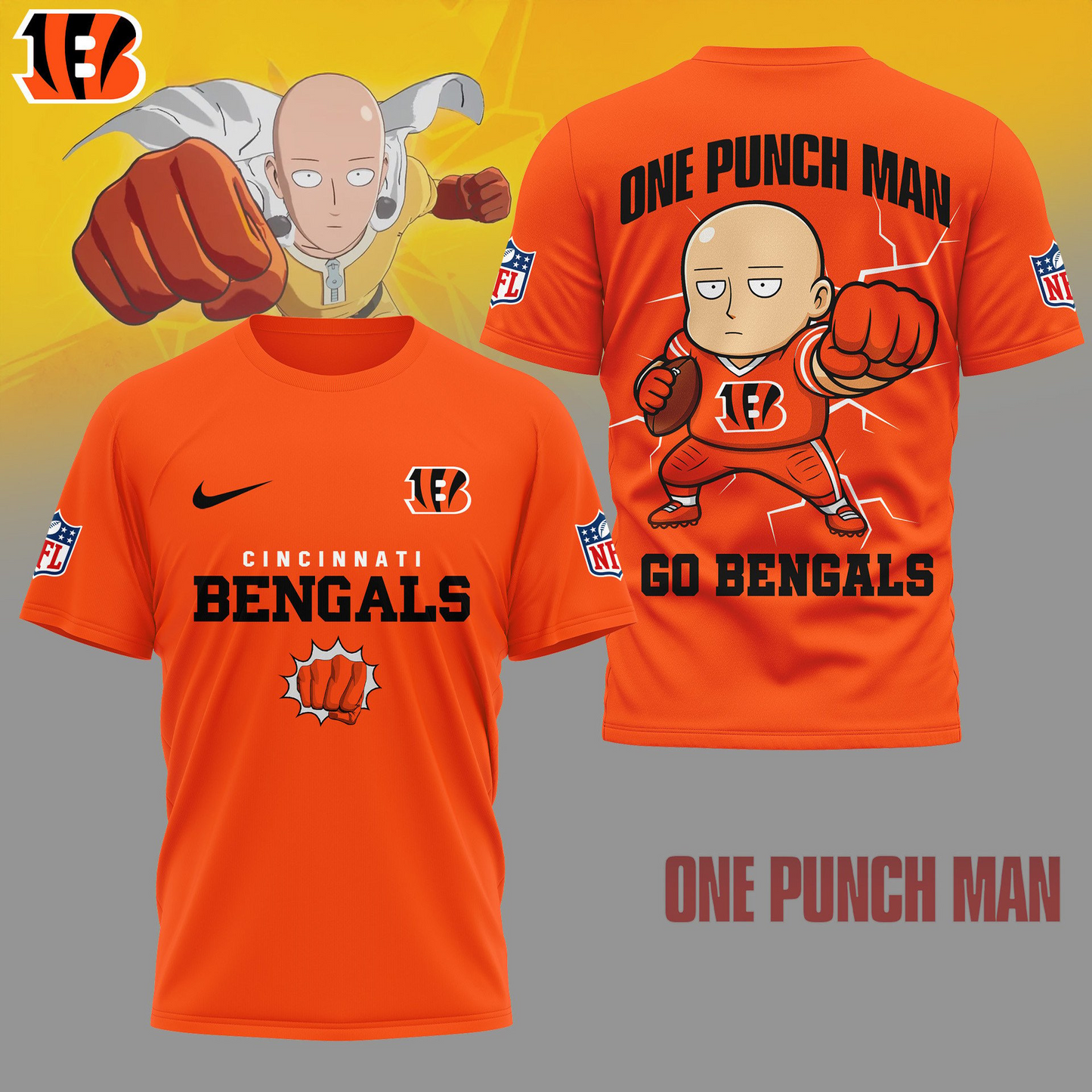 CIN Premium NFL One Punch Man Fan 3D Shirt DDT NTL