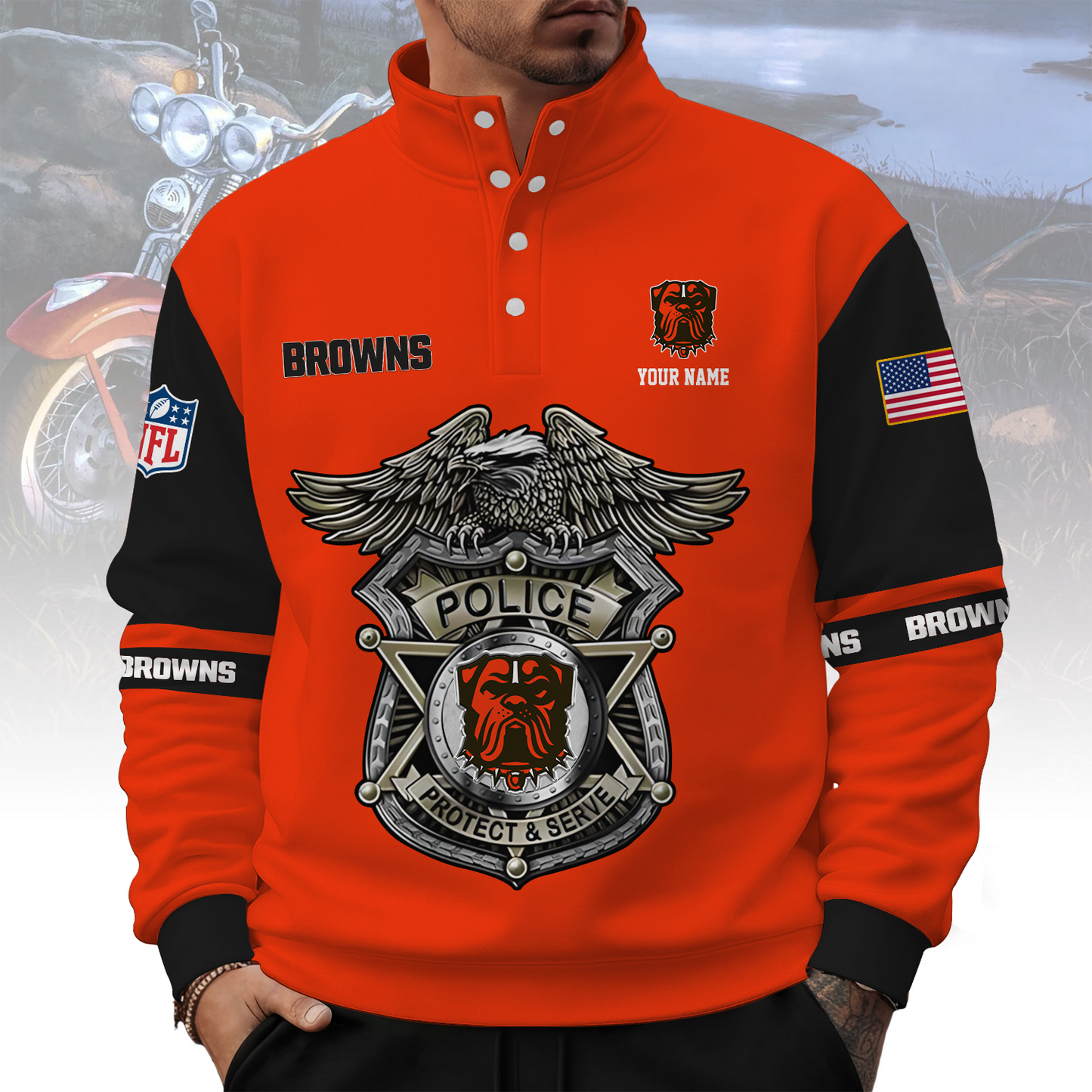 CLE x NFL Western Style Sweater With Buckles DatND ThuongNH