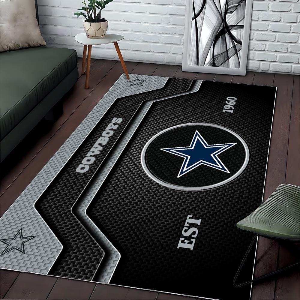 DAL x NFL Modern Sports Living Room Rug DatND DVT
