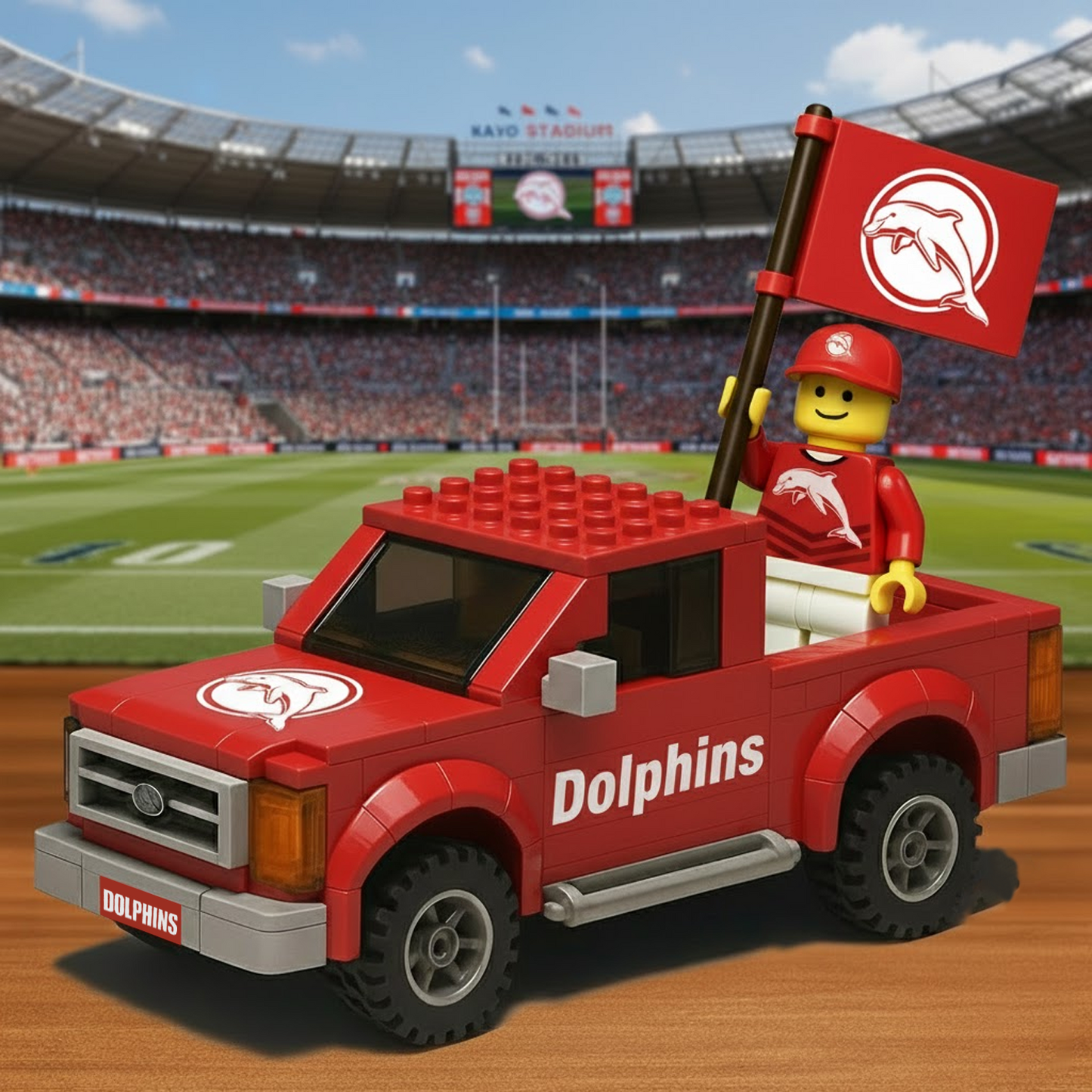 DOL x NRL Building Blocks Truck Toy Set DatND DVT