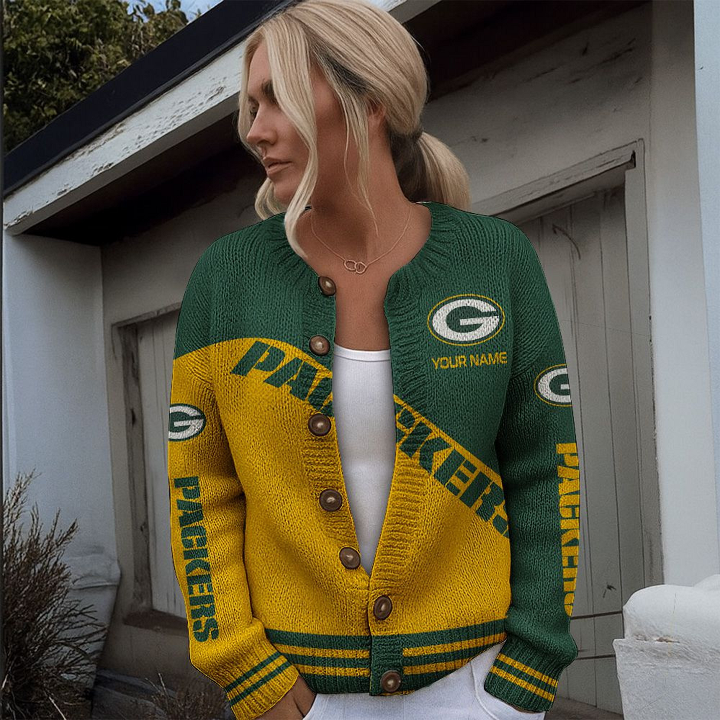 GB x NFL Knitted Cardigan DATND TANTD