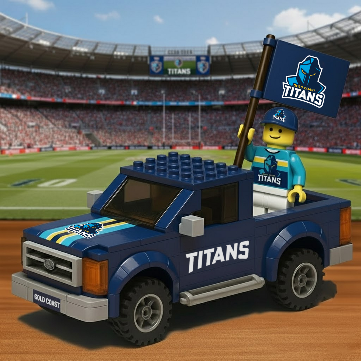 GCT x NRL Building Blocks Truck Toy Set DatND DVT