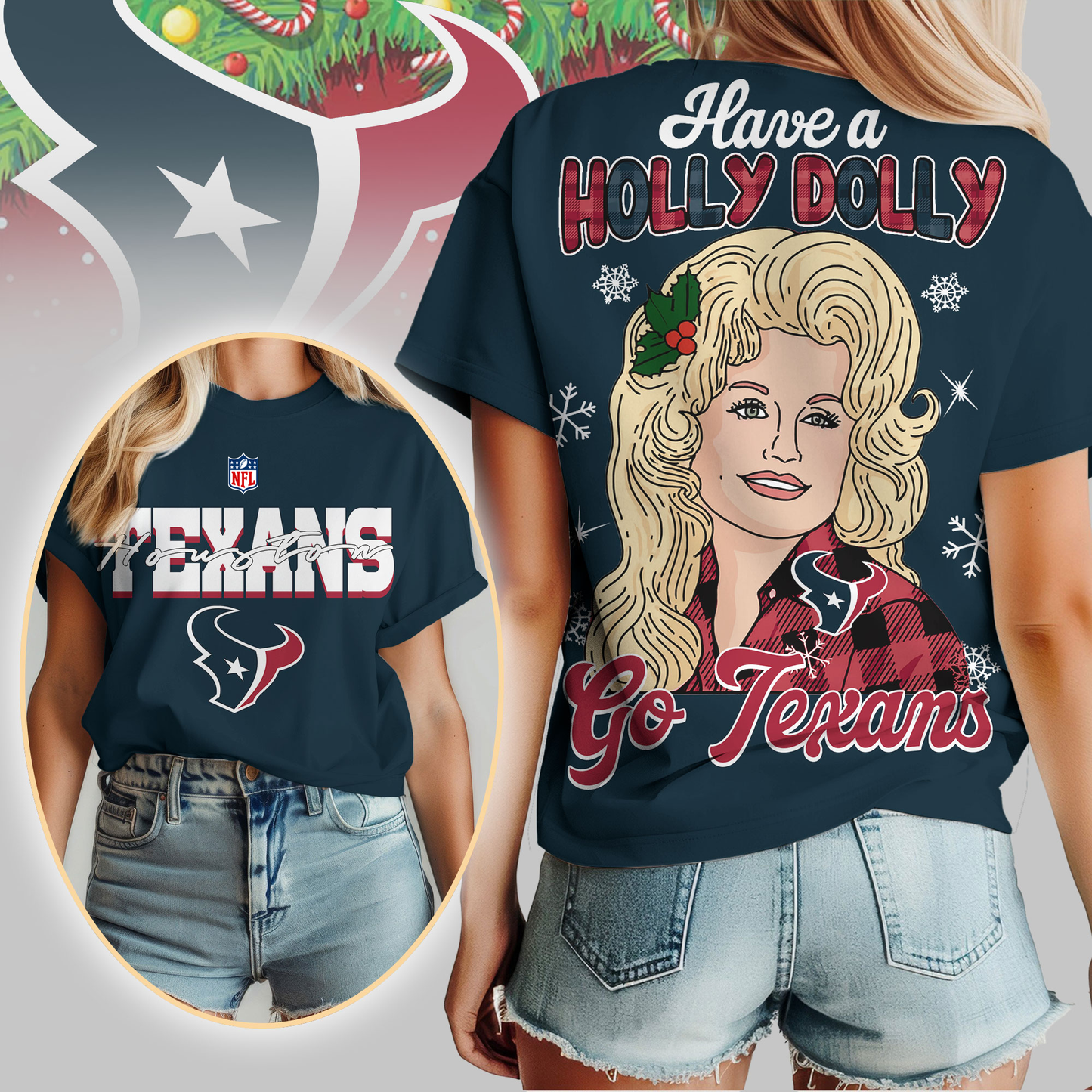 HT Premium NFL Have A Holly Dolly Women Shirt DDT CTND