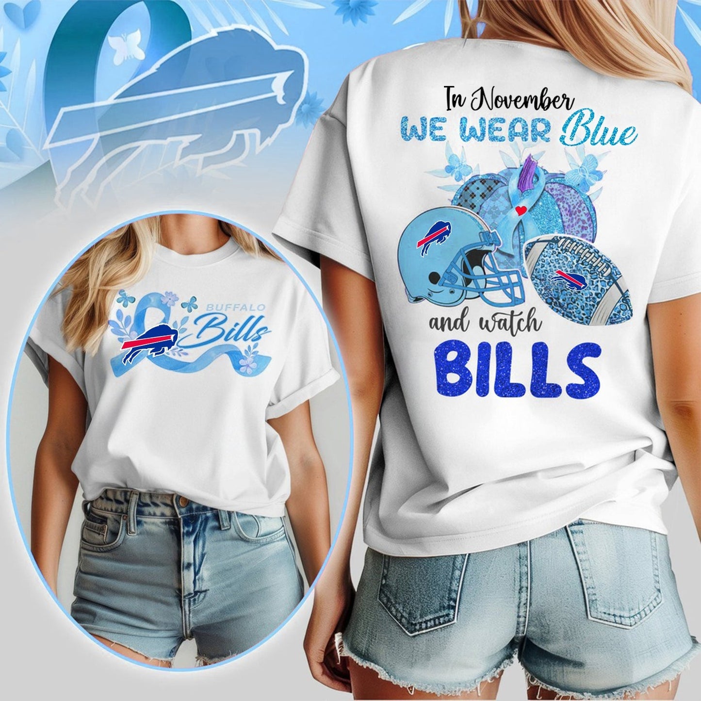 IN NOVEMBER WE WEAR BLUE AND WATCH BUF SHIRT NDT NHM