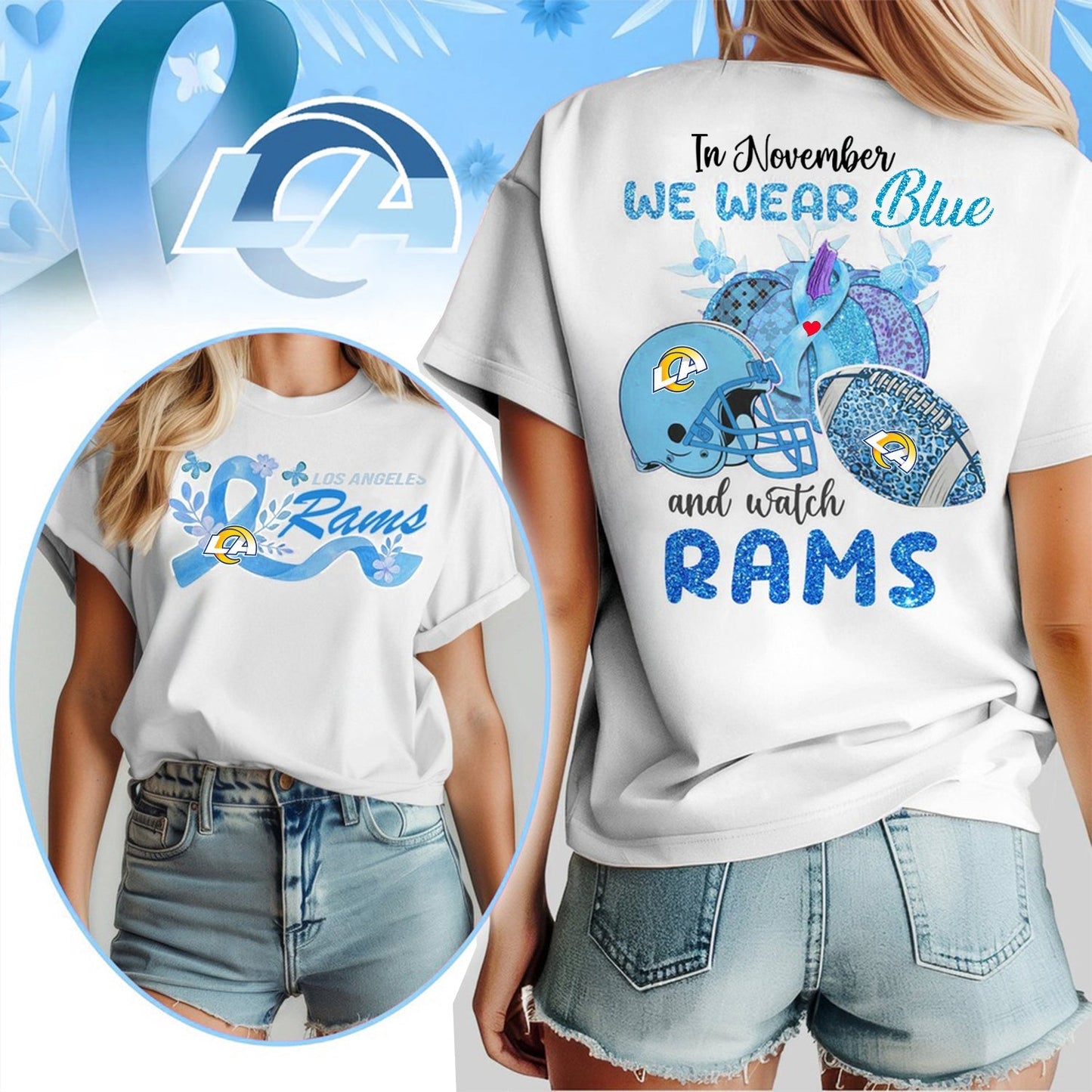 IN NOVEMBER WE WEAR BLUE AND WATCH LAR SHIRT NDT NHM