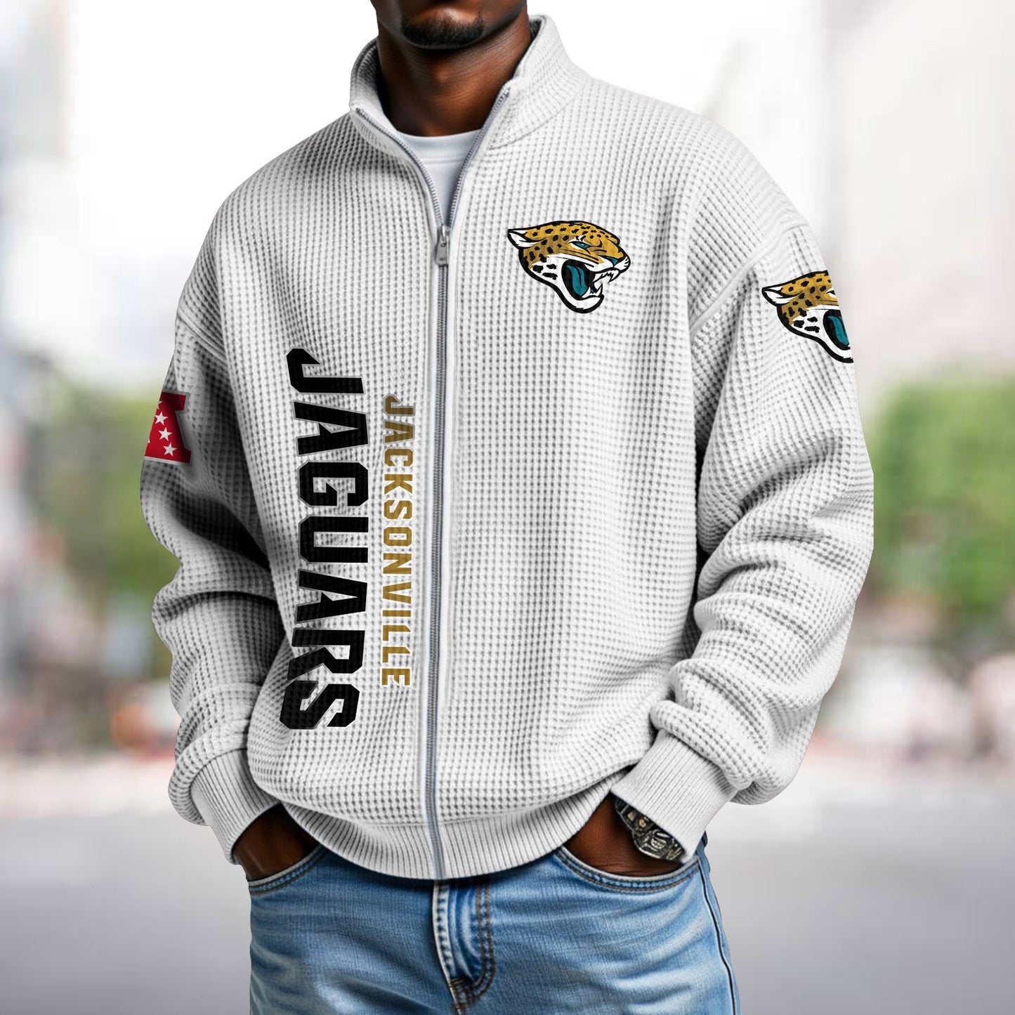 JAC x NFL Waffle Zip-Up Sweatshirt DATND TANTD