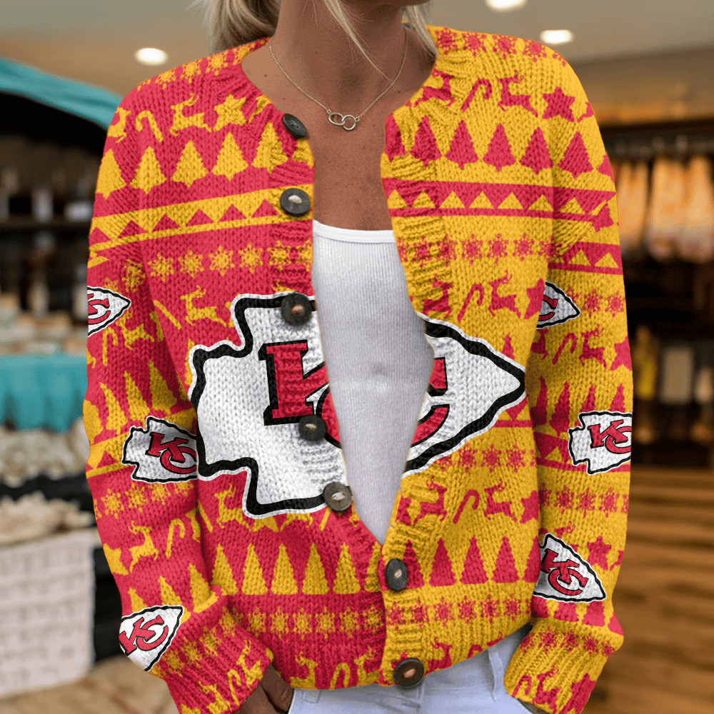 KC x NFL Cardigan Sweatshirt With Button V2 DatND DVT