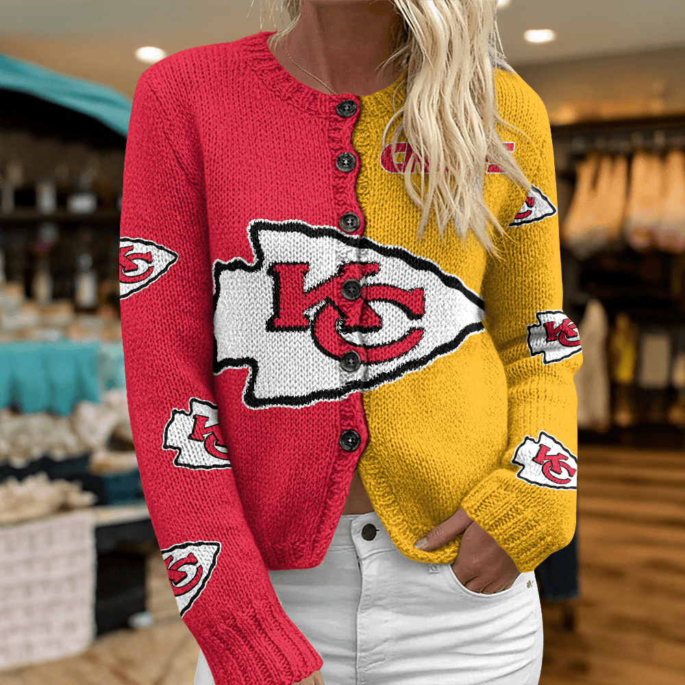 KC x NFL Cardigan Sweatshirt With Button v1 DatND DVT