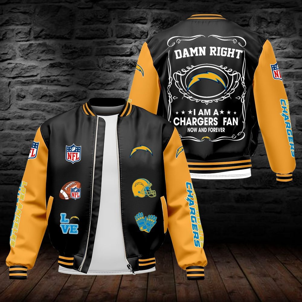 LAC NFL Premium Leather Bomber Jacket DDT HLPHUONG