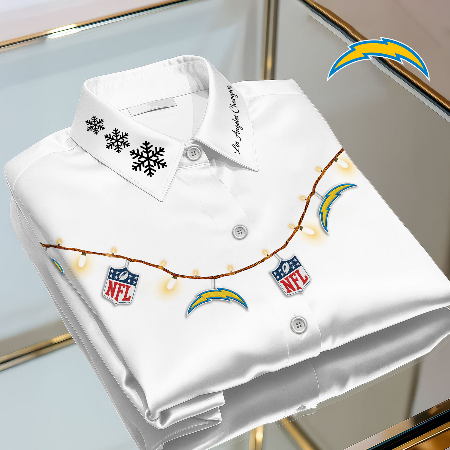 LAC X Premium NFL Christmas Long Sleeve Casual Shirt 101125 V1 NAK NHT