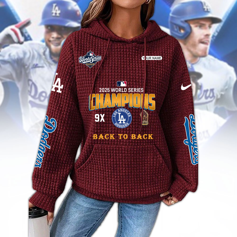 LAD x MLB 2025 World Series Champions Waffle Hoodie V1 DatND DVT
