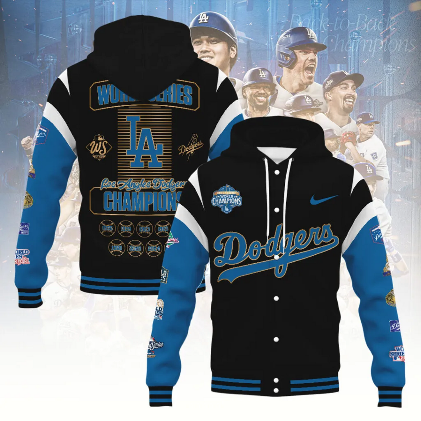 LAD x MLB World Series 20 Hooded Baseball Jacket V2 DatND DVT