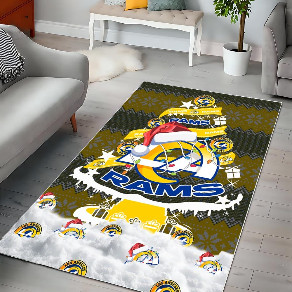 LAR NFL Chrismas Carpet Rug DDT NTL