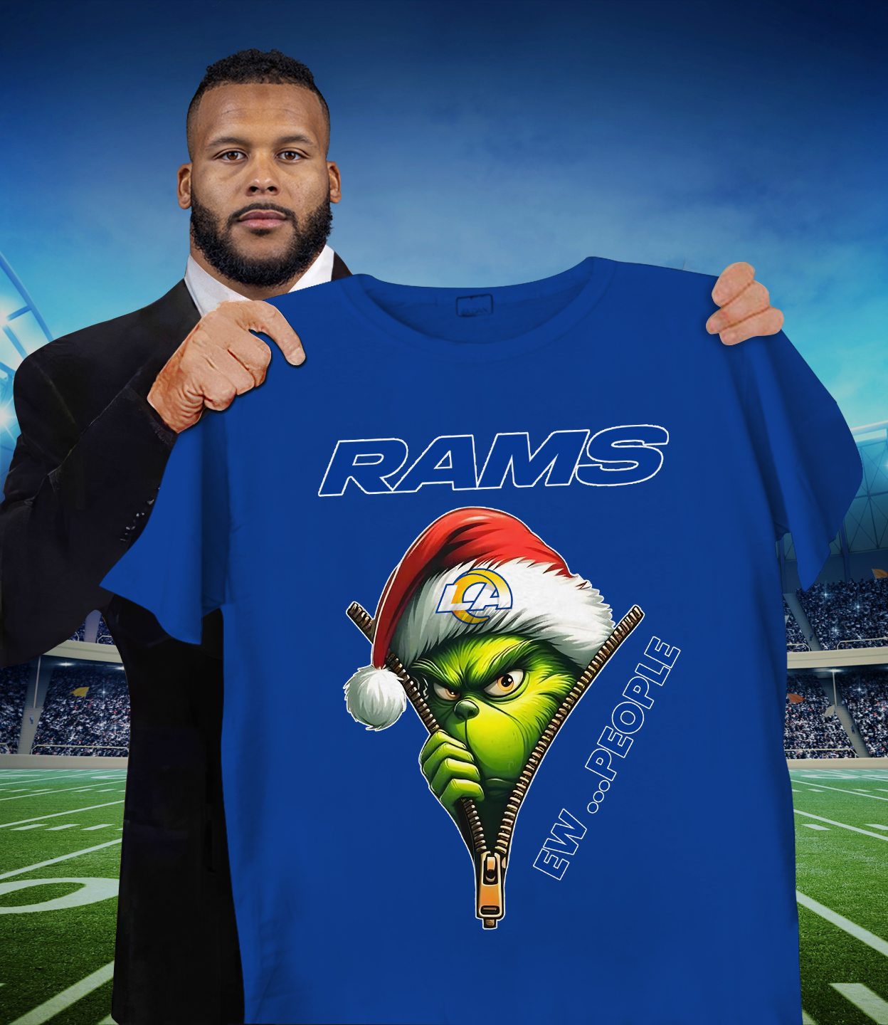 LAR x NFL Christmas T-Shirt DATND TANTD 151125