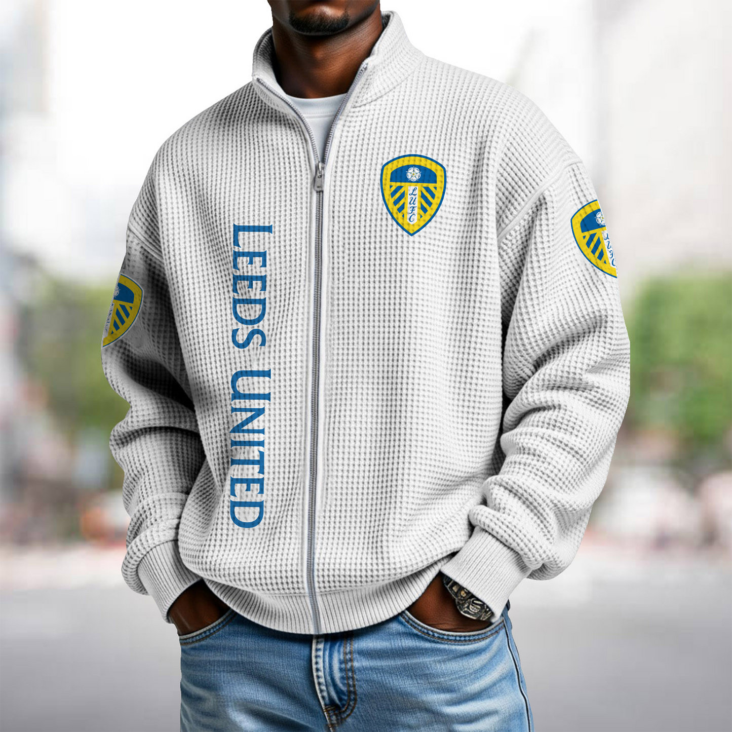 LEE x EPL Waffle Zip Up Sweatshirt 1911 DatND DVT Black