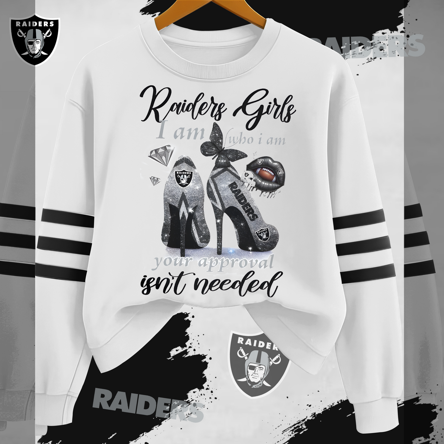 LVR NFL I Am Who I Am Glitter Sweatshirt DDT HLPHUONG