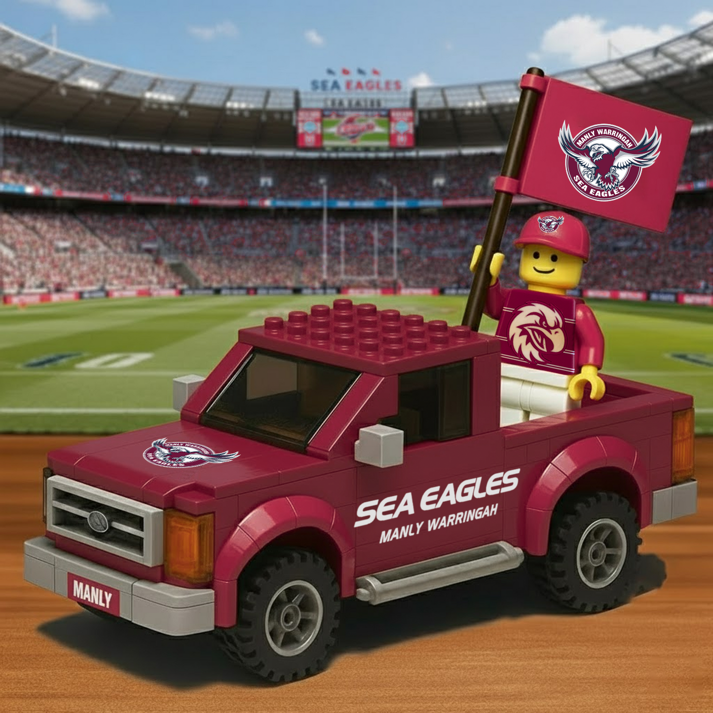 MAN x NRL Building Blocks Truck Toy Set DatND DVT