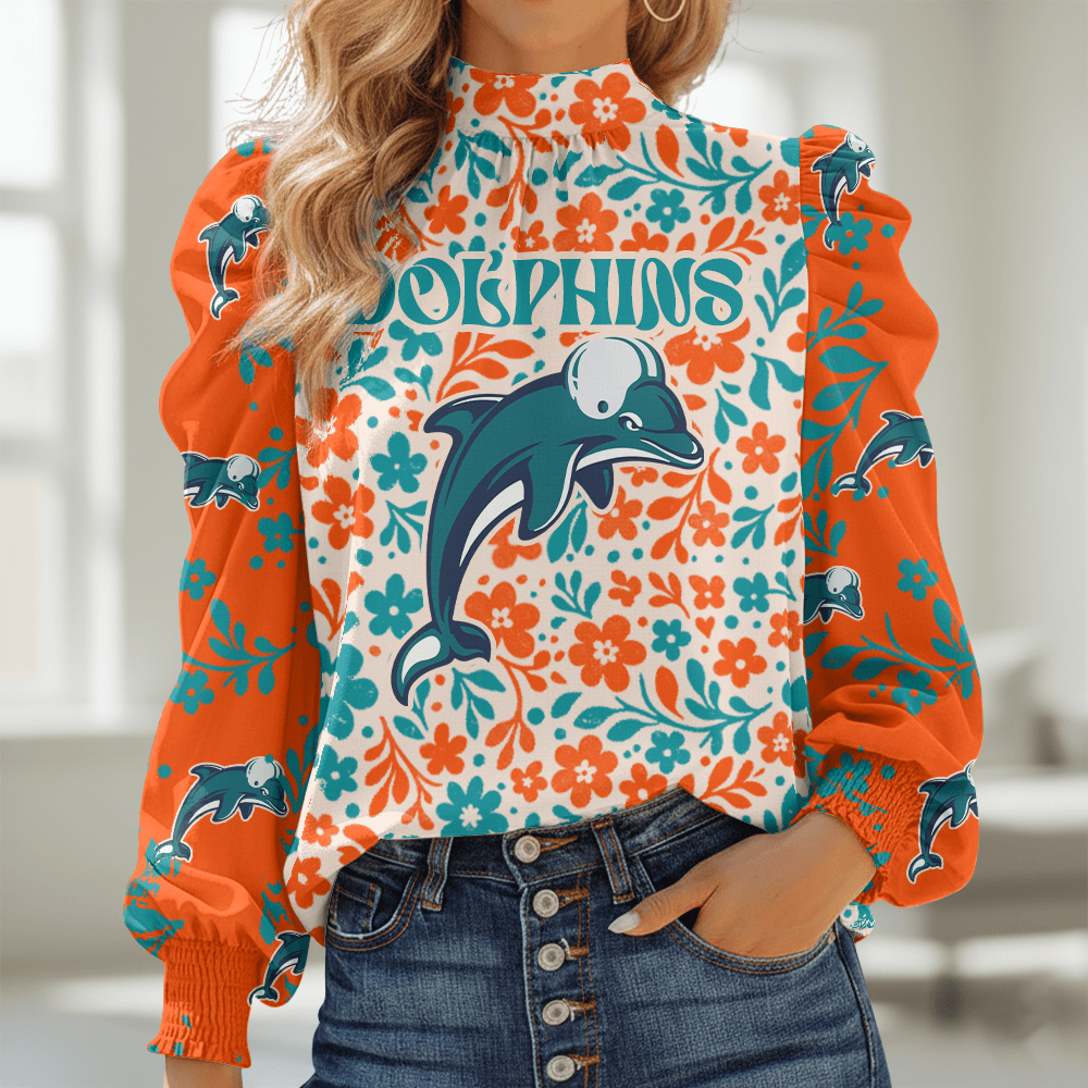 MD NFL Women Puff Sleeve Blouse DDT NTL