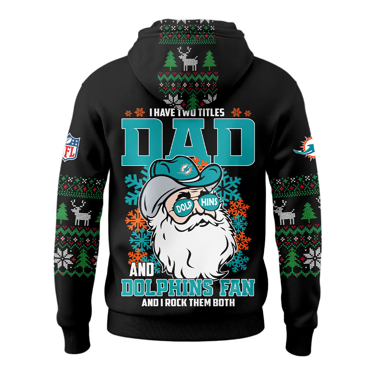 MD Premium NFL Personalized Papa Claus Hoodie DDT CTND
