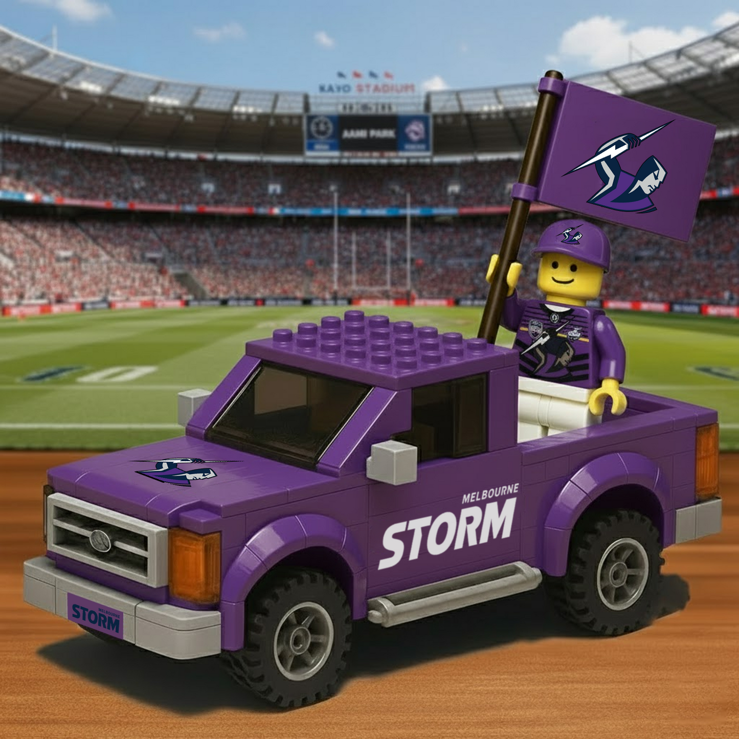 MEL x NRL Building Blocks Truck Toy Set DatND DVT