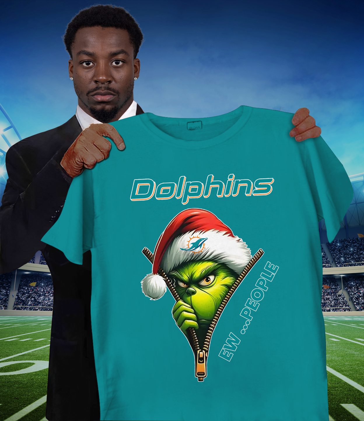 MIA x NFL Christmas T-Shirt DATND TANTD 151125