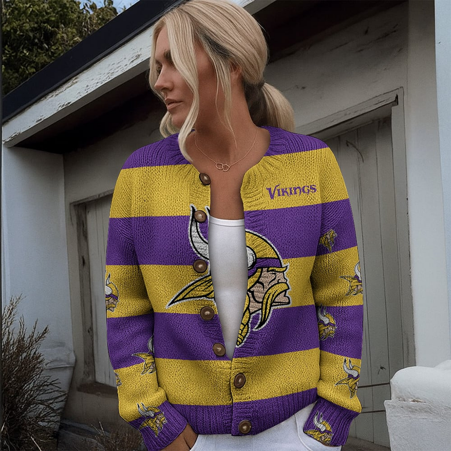 MIN x NFL Women's Cardigan Sweater DATND TANTD