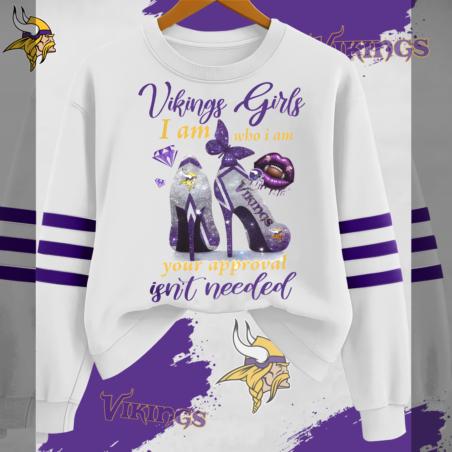 MV NFL I Am Who I Am Glitter Sweatshirt DDT HLPHUONG