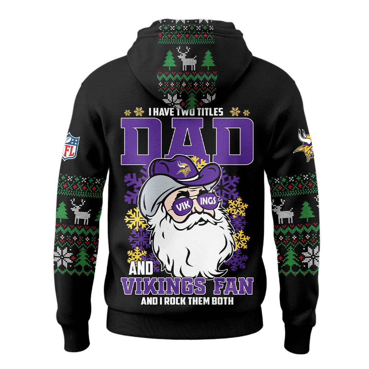 MV Premium NFL Personalized Papa Claus Hoodie DDT CTND