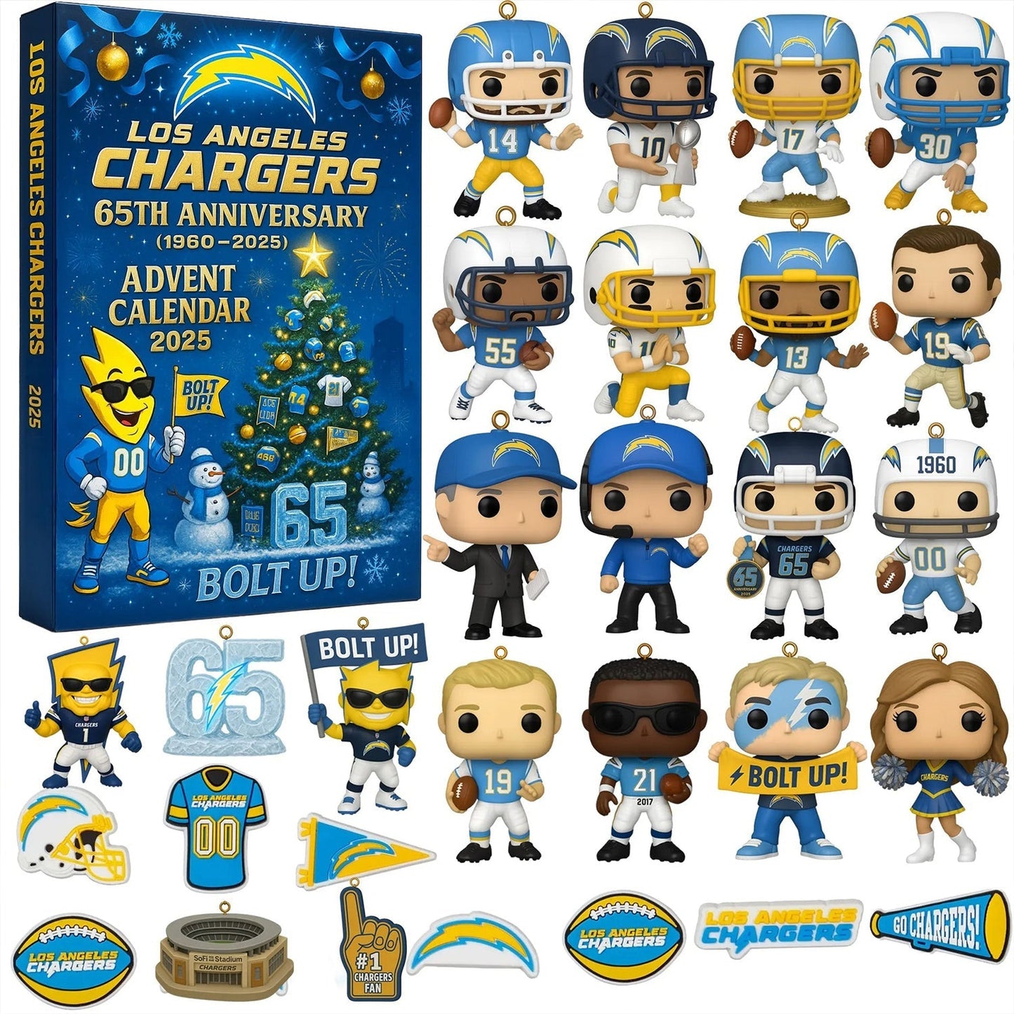 NFL LAC Team Advent Calendar Christmas V1 NAK NHM