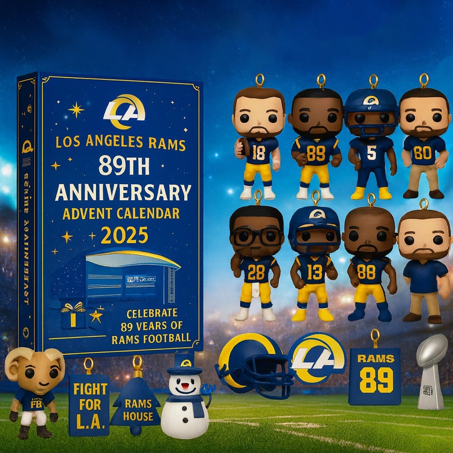 NFL LAR Team Advent Calendar Christmas V1 NAK NHM