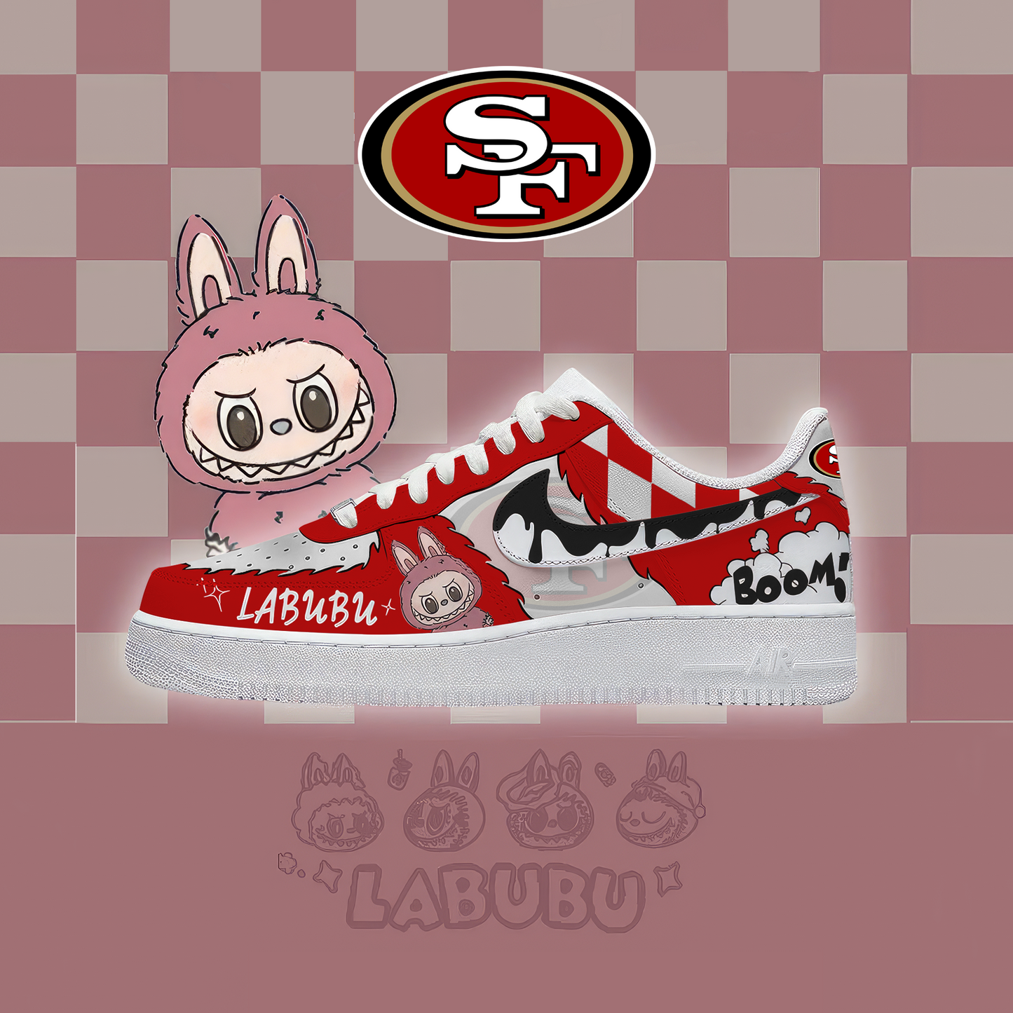 NFL SF49 x Labubu Premium AF1 Sneaker DDT CTND