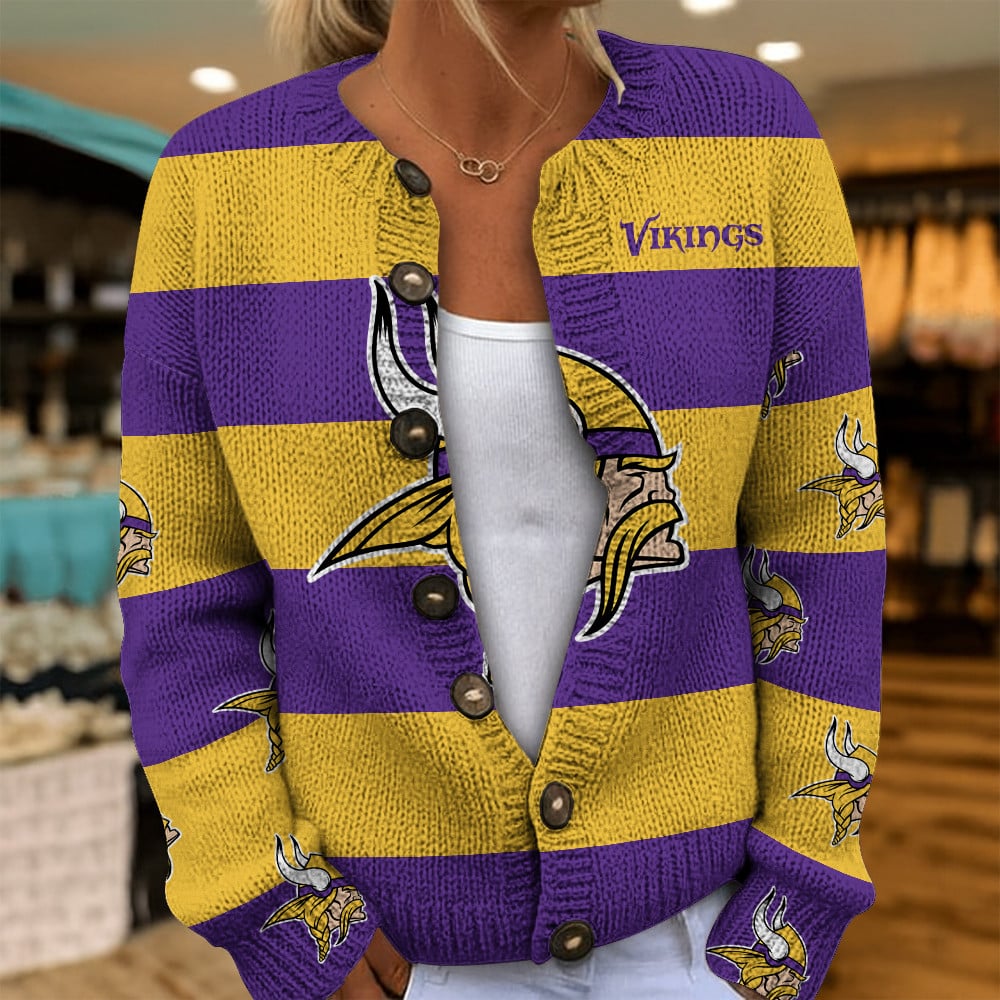 NFL x MIN Women's Cardigan Sweater HLP