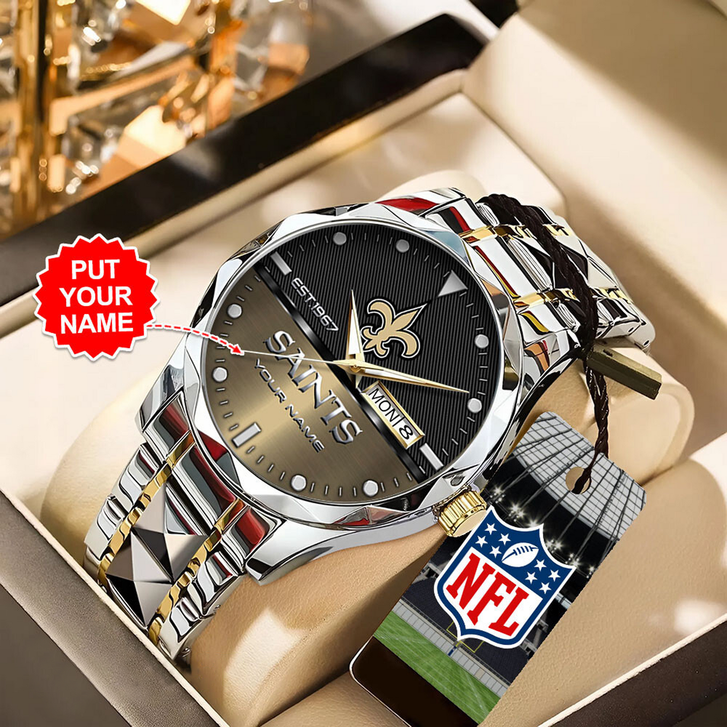 NO x NFL Alloy Luxury Quartz Watch DATND TANTD