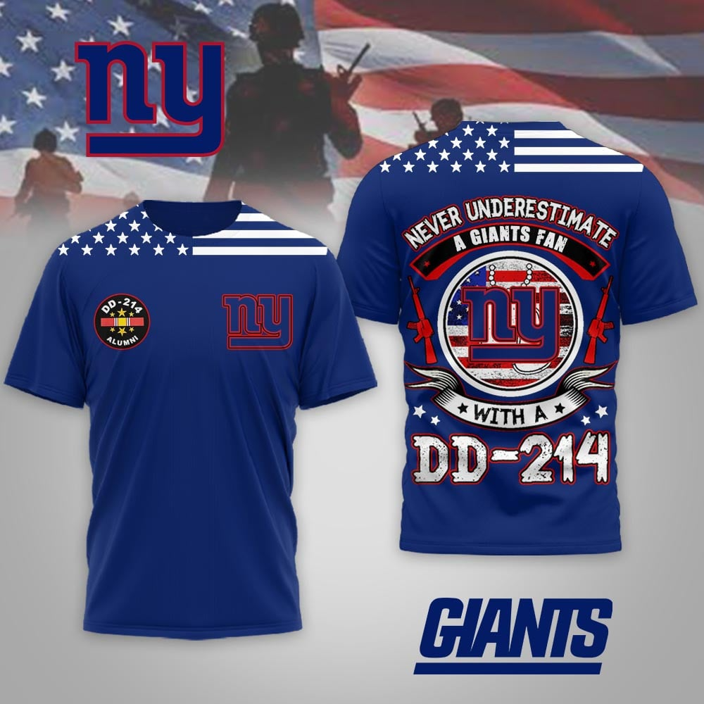 NYG Premium NFL DD-214 Alumni 3D Shirt DDT NTL