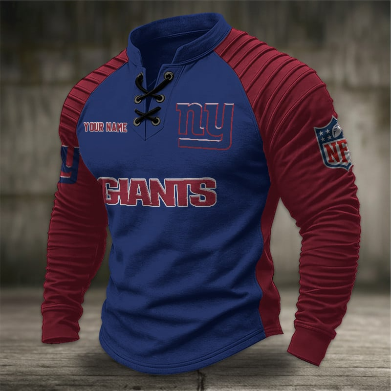NYG x NFL Men Stand Collar Long Sleeve Top DDT CTND