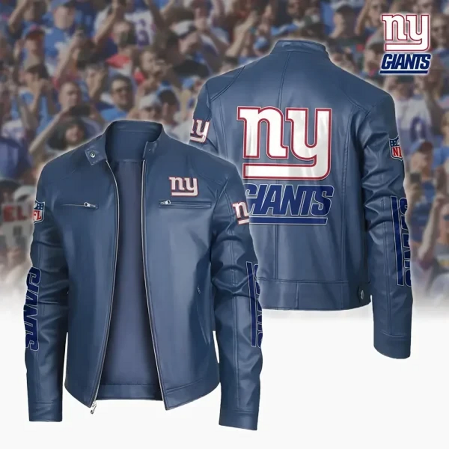 NYG x NFL Sport Leather Jacket DATND TANTD