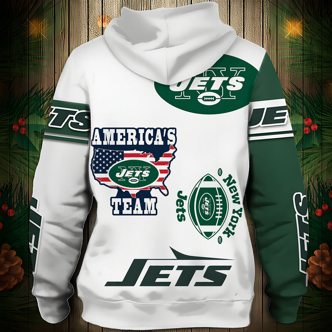 NYJ Premium NFL 3D Graphic Hoodie DDT NTL
