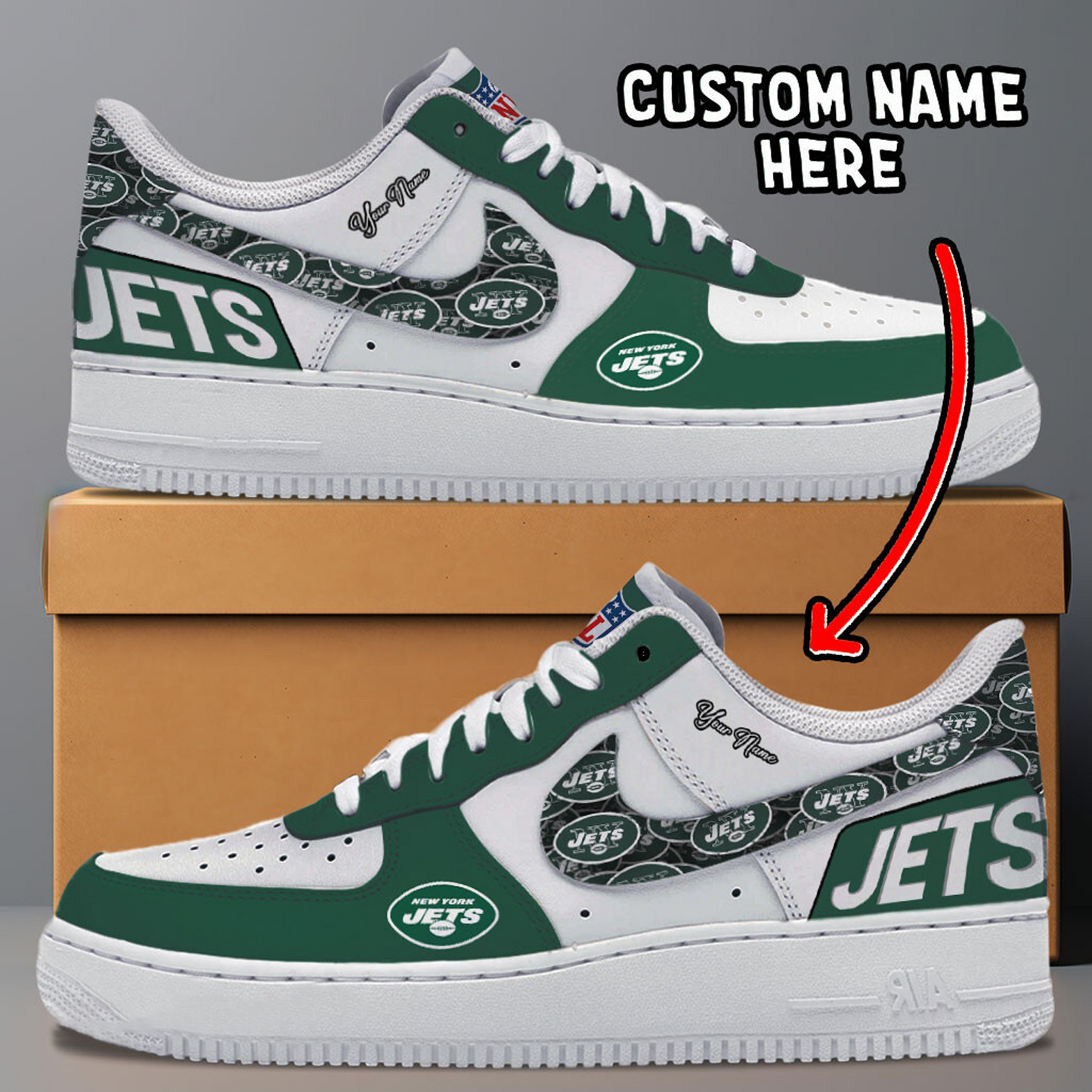 NYJ x NFL Trending Air Force 1 Personalized DATND TANTD