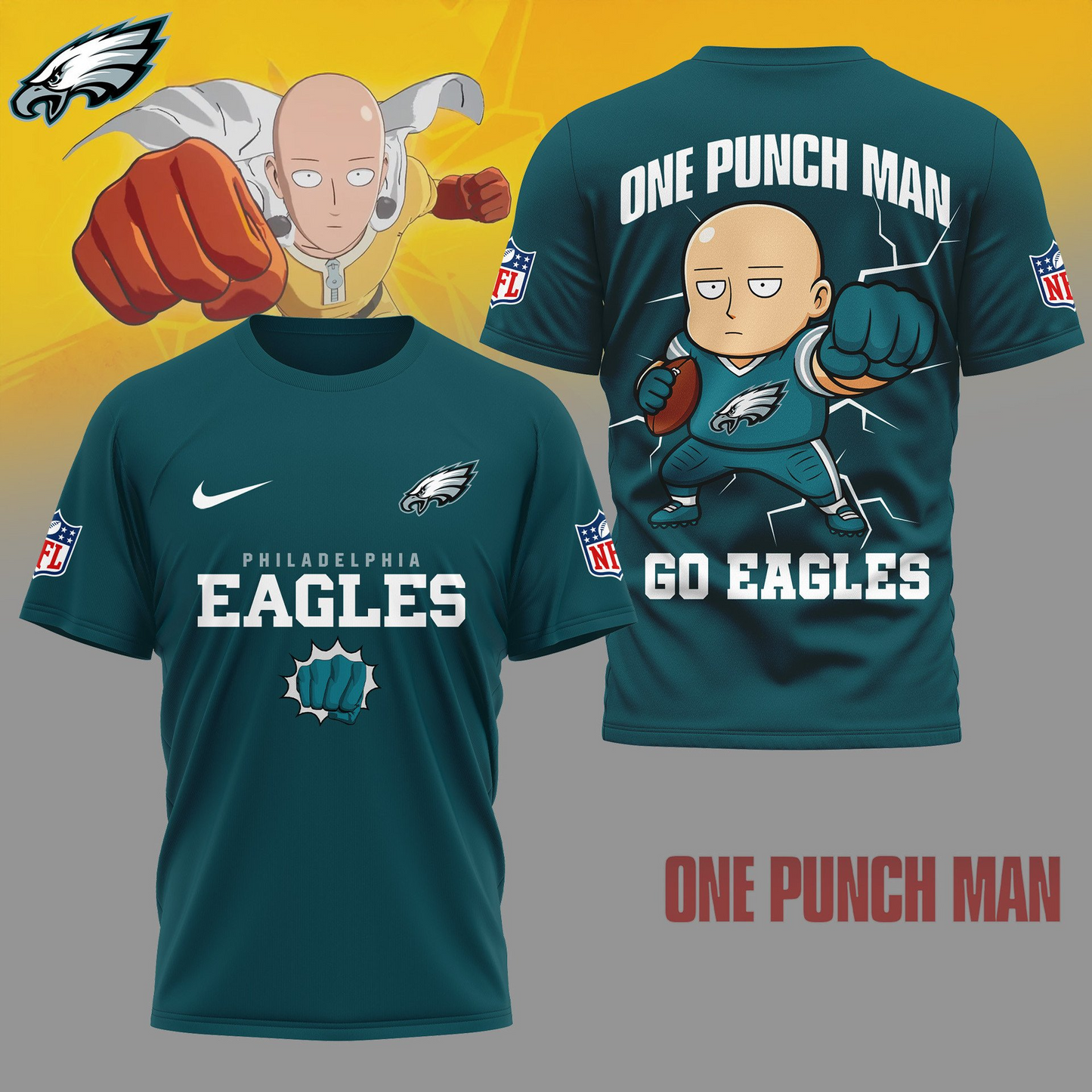 PE Premium NFL One Punch Man Fan 3D Shirt DDT NTL
