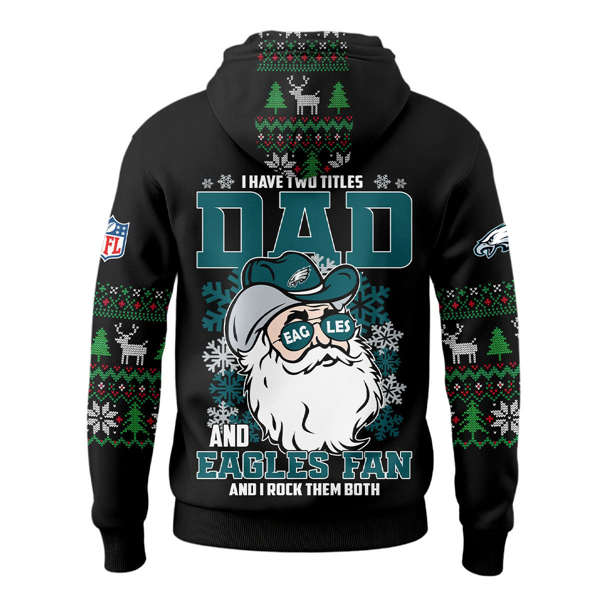 PE Premium NFL Personalized Papa Claus Hoodie DDT CTND