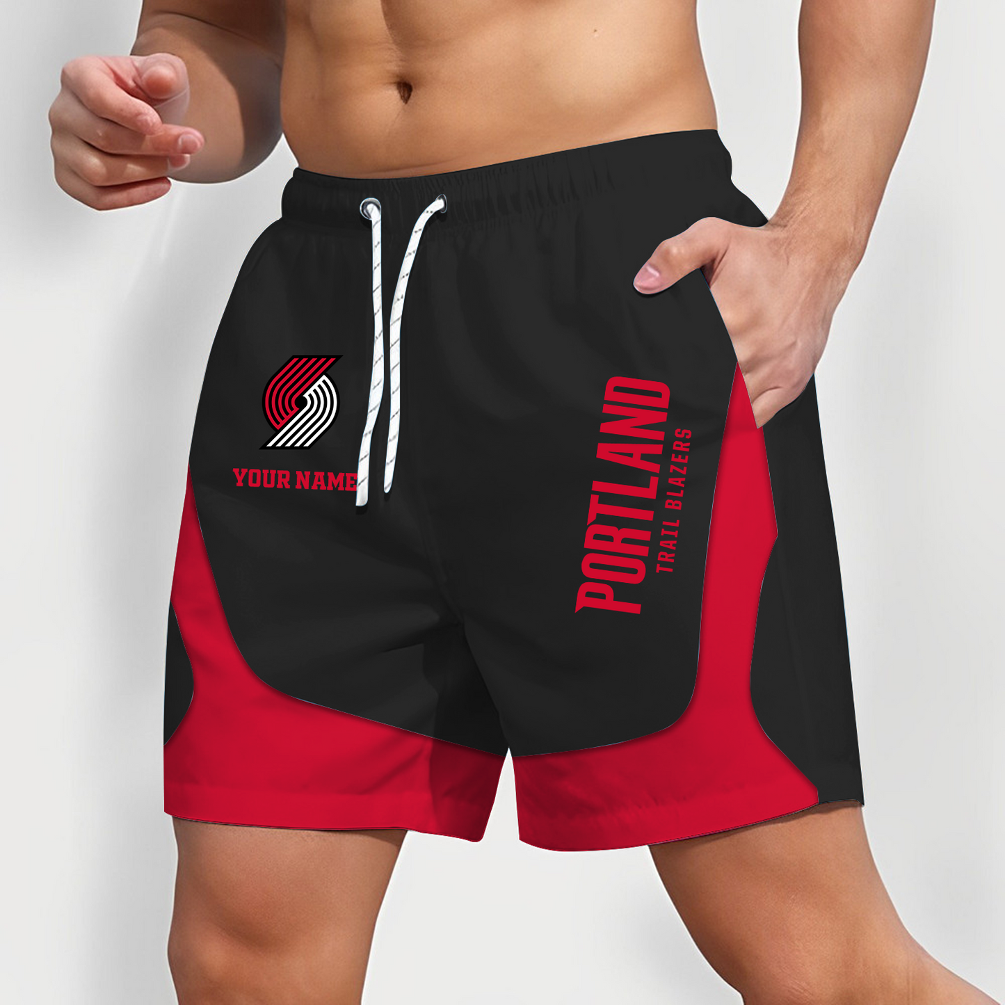 POR x NBA Team Special Short Pants For Men Custom Name Gifts DATND TANTD